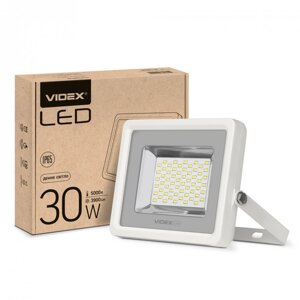 LED прожектор VIDEX PREMIUM 30W 5000K 220V White в Запорізькій області от компании PIPES