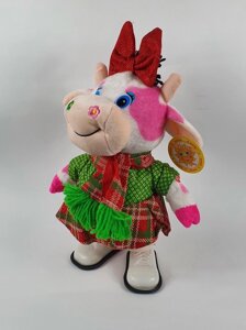 М'яка іграшка, інтерактивна іграшка, Бичек, дівчинка, ходить, співає, музична, символ 2021 року бик
