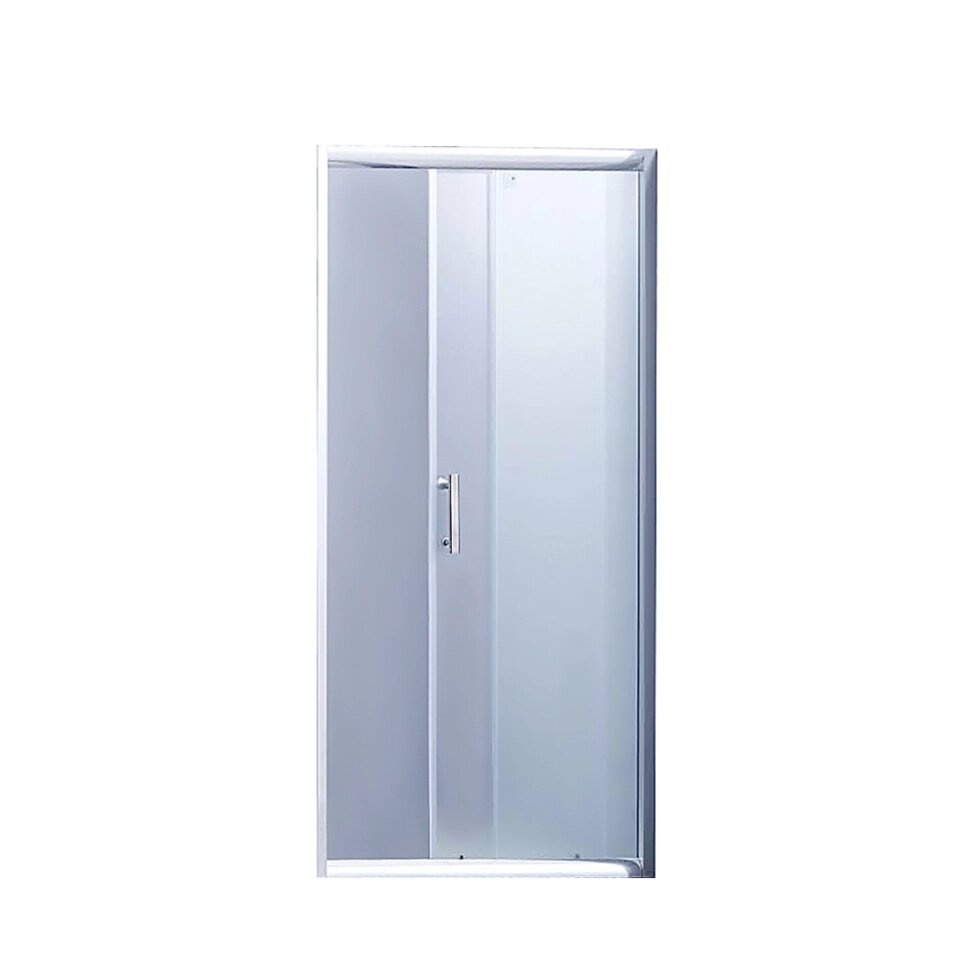 Двері для душу до ніші Lidz Zycie SD100x185. Crm. Fr, морозне скло 5 мм від компанії Romashka - фото 1
