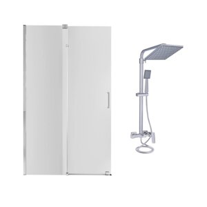 Готове рішення Qtap 13: Стіна Walk-In GLIDE, 120x190 + Душ. Система