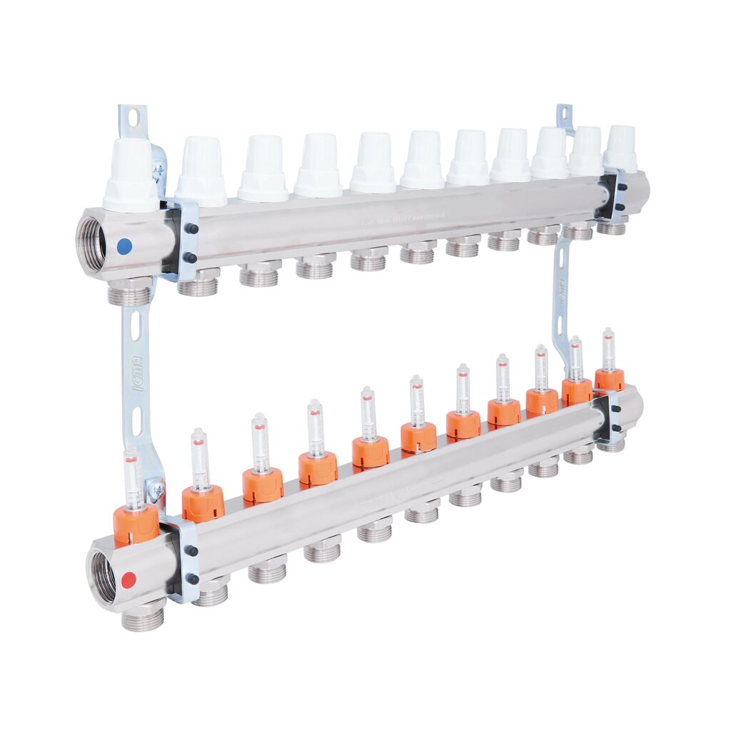 Колектор Icma 1" 11 виходів, з витратомірами №K013 від компанії Romashka - фото 1