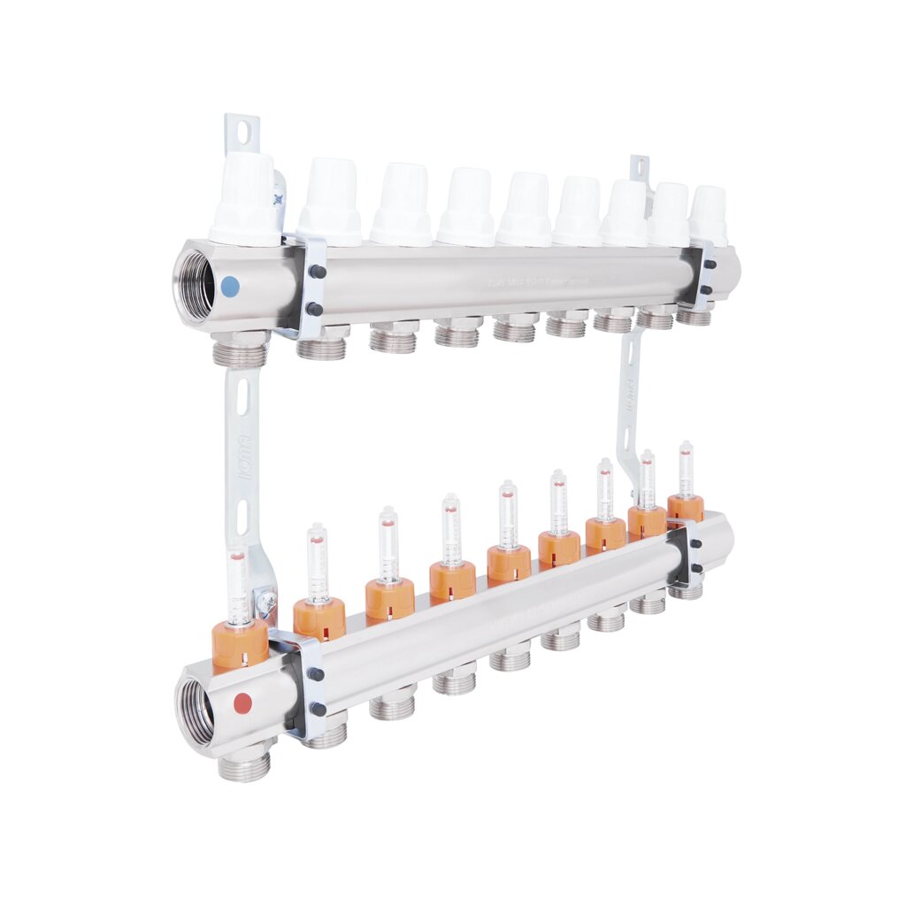 Колектор Icma 1" 9 виходів, з витратомірами №K013 від компанії Romashka - фото 1