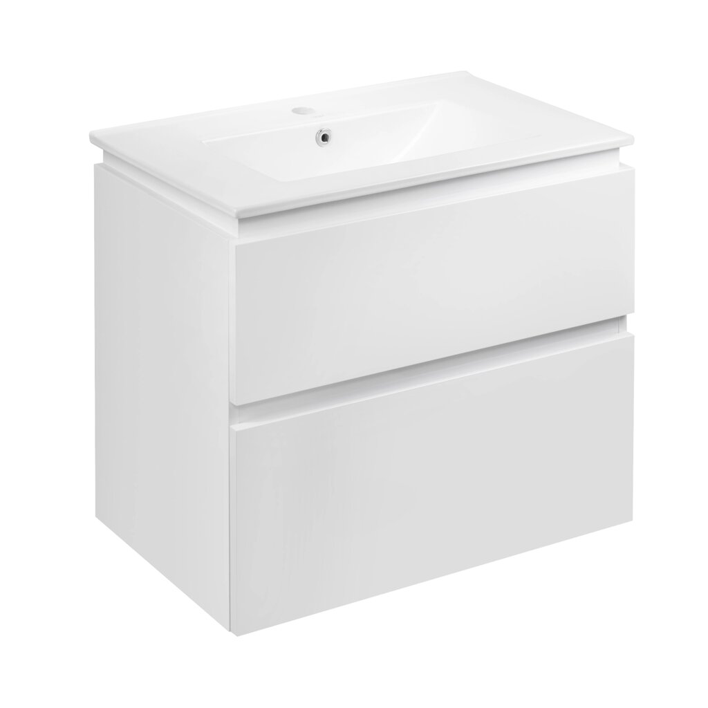 Комплект Qtap Albatross 710х725х460 White тумба підвісна + раковина врізна  QT0172TP700D3070CW від компанії Romashka - фото 1