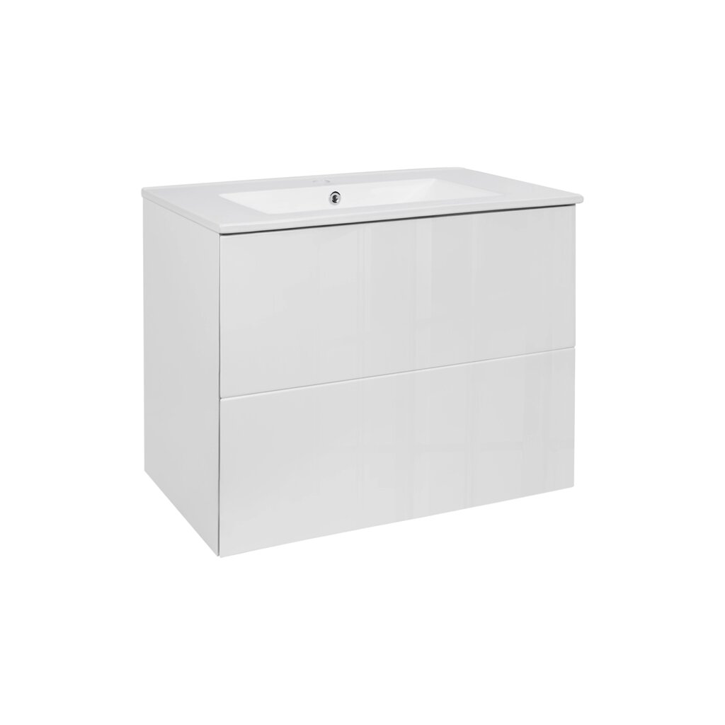 Комплект Qtap Tern 700х580х437 White тумба підвісна + раковина врізна QT1772TPL7013070CW від компанії Romashka - фото 1