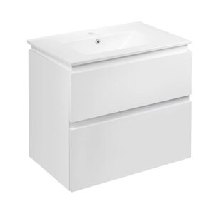 Комплект Qtap Albatross 710х725х460 White тумба підвісна + раковина врізна QT0172TP700D3070CW