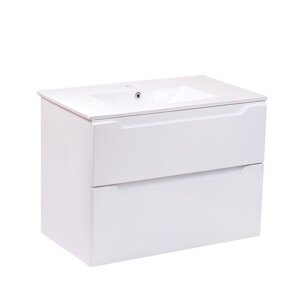 Комплект Qtap Scorpio 810х585х460 White тумба підвісна + раковина врізна QT1472TPВ8013080CW