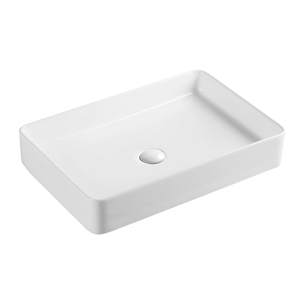 Раковина-чаша Qtap Tern 600x405x110 White з донним клапаном QT17112174W від компанії Romashka - фото 1