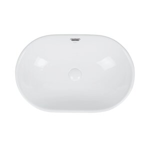 Раковина Qtap Leo 590x400x170 White з донним клапаном QT11114028W