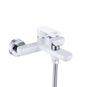 Змішувач для ванни Qtap Jay (c душовим гарнітуром ) QTJAY259CRW45553 Chrome/White