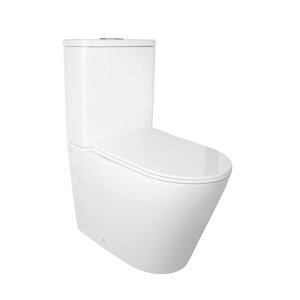 Унітаз-компакт Qtap Stork безободковий з сидінням Soft-close QT15222178W