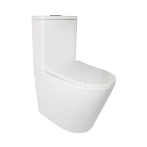 Унітаз-компакт Qtap Stork безободковий з сидінням Soft-close QT15222179W