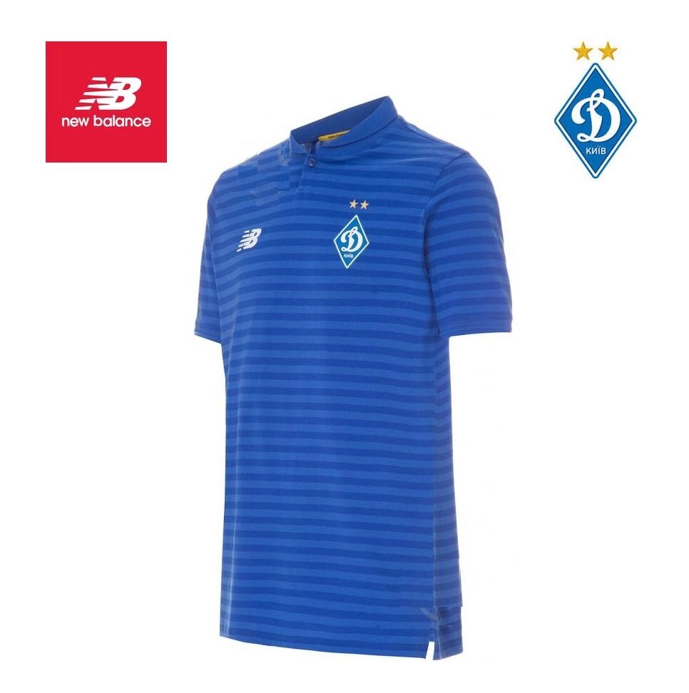 Чоловіча футболка поло New Balance DYK TRV POLO Blue від компанії ФУТБОЛ + - фото 1