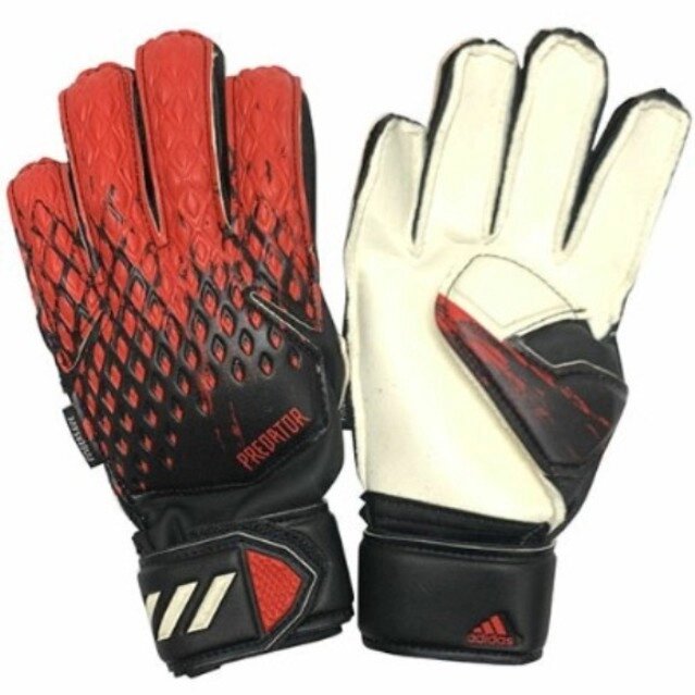 Детские вратарские перчатки с защитой пальцев Adidas Predator 20 ##от компании## ФУТБОЛ + - ##фото## 1