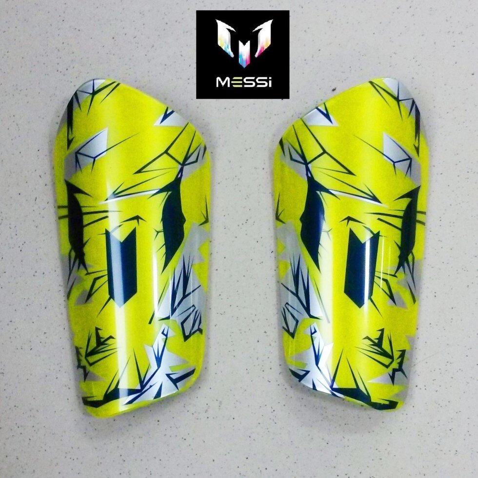 Футбольні щитки MESSI yellow від компанії ФУТБОЛ + - фото 1