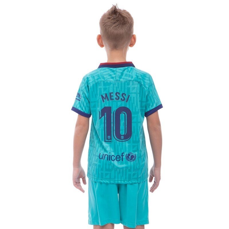 Дитяча футбольна форма Барселона №10 Мессі блакитна (гетри в подарунок) - ФУТБОЛ +