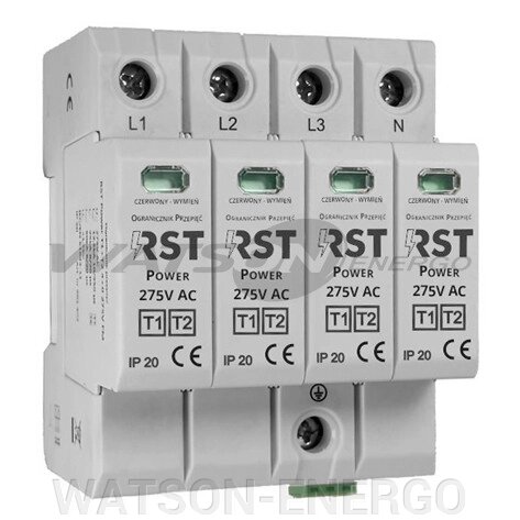 Розрядник RST Power T1+T2 4+0 275V від компанії WATSON-ENERGO - фото 1