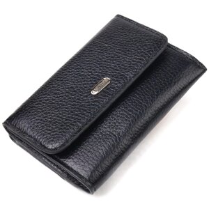 Класичний жіночий гаманець з натуральної шкіри флотар CANPELLINI 21591 Чорний