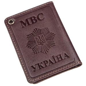 Компактна обкладинка документи МВС України SHVIGEL 13979 Коричнева