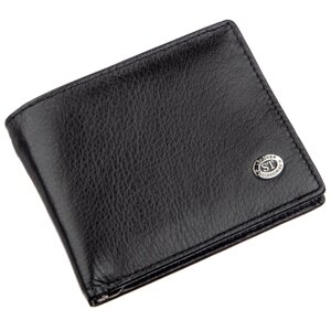 Компактний чоловічий гаманець з затиском ST Leather 18837 Чорний