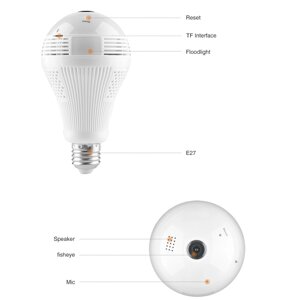 Панорамна IP WiFi камера лампочка риб'яче око H-302L