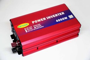 Перетворювач напруги інвертор 12V-220V 4000W + Вольтметр Red