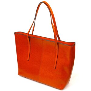 Стильна сумка шоппер з натуральної шкіри 22096 Vintage Руда