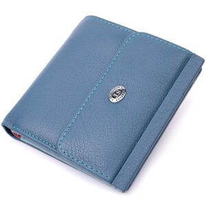 Стильний жіночий гаманець середнього розміру із натуральної шкіри ST Leather 19497 Бірюзовий