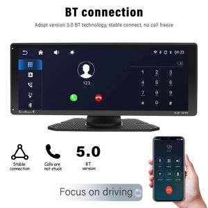 Універсальний сенсорний дисплей, монітор 10,26" car player 901W HD IPS з Apple CarPlay та Android Auto