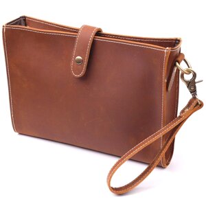 Старовинна жіноча сумка, виготовлена з натуральної шкіри 21301 старовинного коричневого кольору