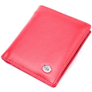 Яскрава модель гаманця із натуральної шкіри ST Leather 19475 Червоний