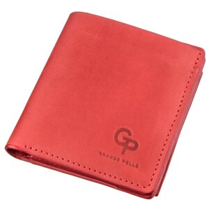 Яскраве жіноче шкіряне портмоне з накладною монетницею GRANDE PELLE 11224 Червоне