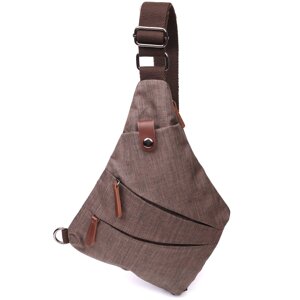 Чудова сумка через плече для чоловіків з текстилю Vintage 22198 Пісочний