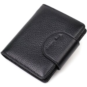 Жіночий гаманець з натуральної шкіри в класичному чорному кольорі Tony Bellucci 21987 Чорний