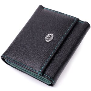 Жіночий невеликий гаманець із натуральної шкіри ST Leather 19504 Чорний
