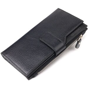 Жіночий вертикальний гаманець з натуральної шкіри CANPELLINI 21641 Чорний
