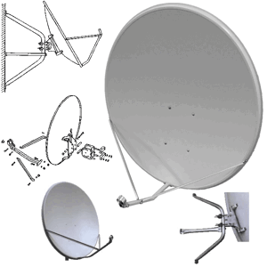 Супутникові антени та кріплення