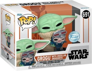 Фігурка Фанко Поп малюк Йода Funko Pop! Star Wars: The Mandalorian - Grogu with Anzellan Droidsmith 691