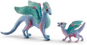 Іграшка-фігурка Schleich Bayala Квітковий дракон з дитинчам 70592