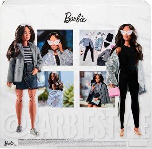 Колекційна лялька Барбі Barbie Signature @BarbieStyle Fully Posable Fashion Doll 3 брюнетка GTJ84