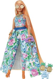Лялька Барбі Екстра у квітковому платті Barbie Extra Fancy Doll HHN14