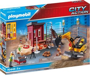 Набір Playmobil City Action 70443 мініекскаватор із будівельною секцією