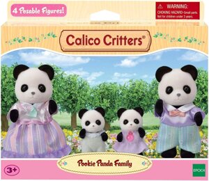 Sylvanian Families семья панд Calico critters Wilder Panda Bear Family