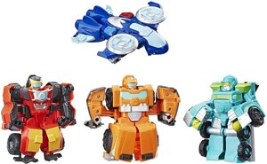 Уцінка набір Трансформери 4 боти рятувальника Академія ботів Playskool Heroes Transformers Rescue Bots