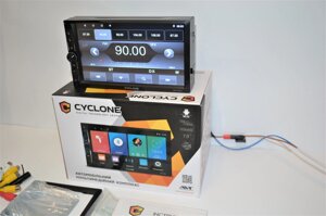 Автомагнітола Cyclone MP-7084A 2 din 1/32 Гб андроїд 10 вай-фай GPS магнітофон мультимедіа двохдінова