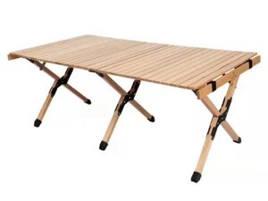 Стіл для кемпінгу з натурального дерева Optima GK1206045 / стіл дерев'яний складаний