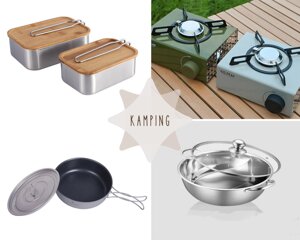 Посуд та плити / рибальський кемпінг