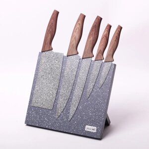 Набор ножей 6 предметов Kamille KM 5045 (5 ножей на магнитной подставке)
