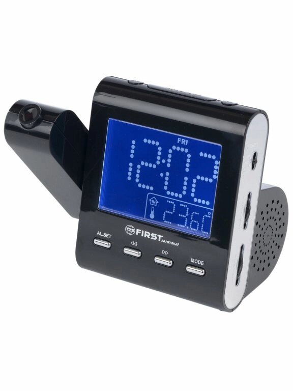 Радіоприймач First FA-2421-1, годинник, будильник, проектор, термометр - роздріб