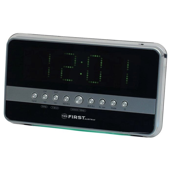 Радіогодинник First FA-2418-1, радіо, годинник, будильник, термометр - вартість
