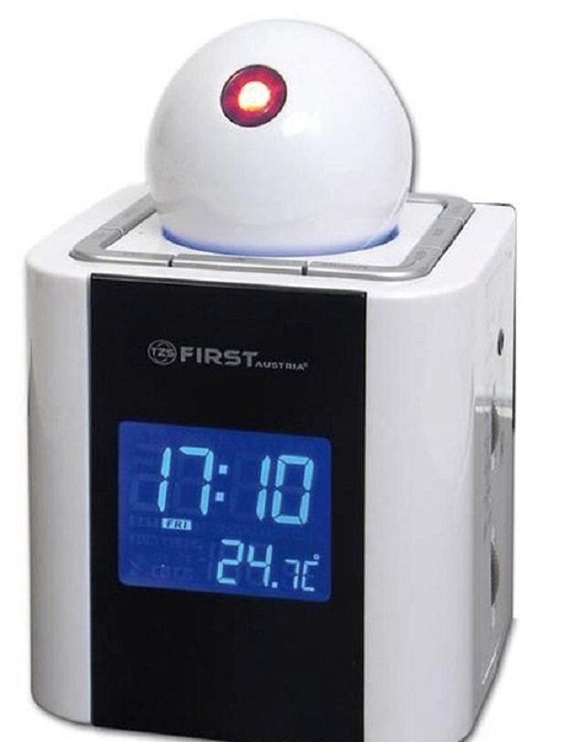 Радіоприймач First FA-2421, годинник, будильник, проектор, термометр - особливості